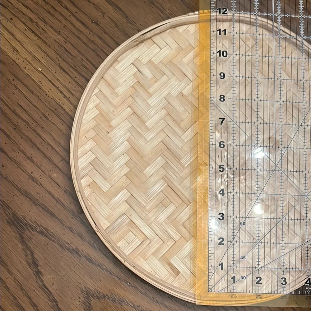 Bamboo‎ Food Covers with White Pom Poms